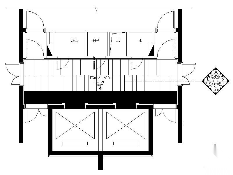 [珠海]商品房标准层电梯间施工图