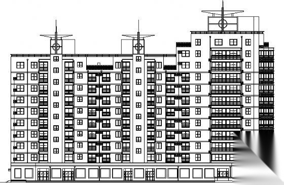 某十层层住宅楼建筑施工图