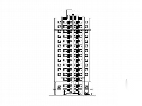 [北京]15层现代板式住宅建筑施工图（知名设计院）