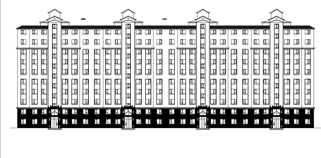 [宁夏]高层新中式住宅小区建筑施工图（含商业、会所及...