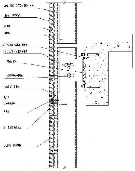 铝塑板幕墙外墙节点详图 建筑通用节点