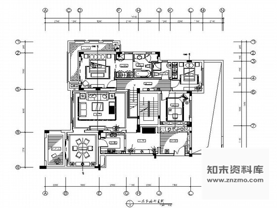 施工图欧式风格双层别墅样板房装修图