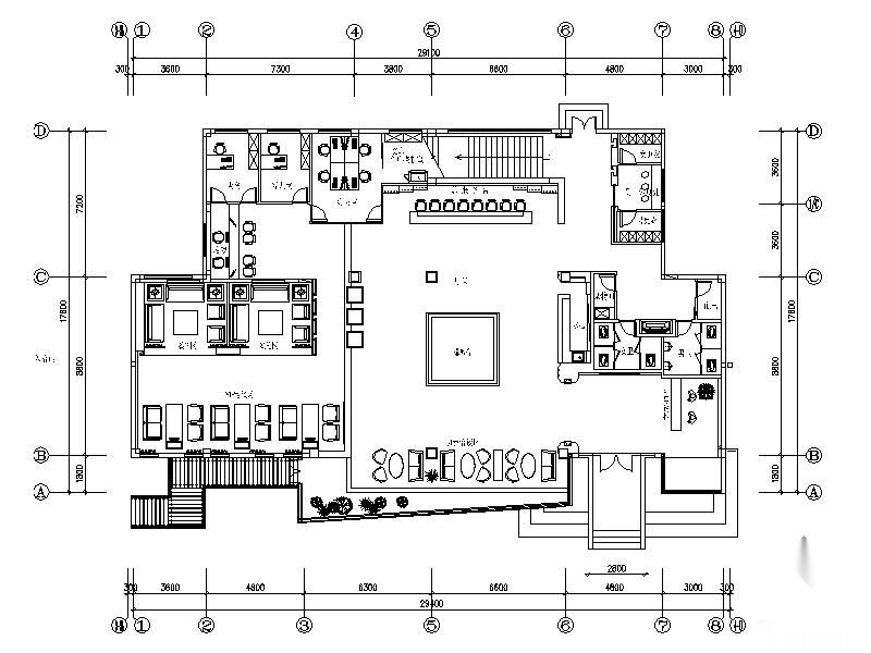 [上海]售楼处室内施工图（含实景）