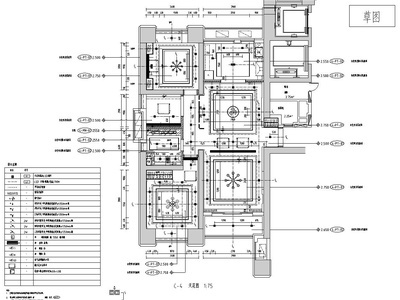 现代风格132㎡样板间效果图施工图纸+物料 平层