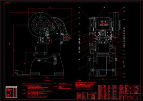 冲床总图CAD机械图纸