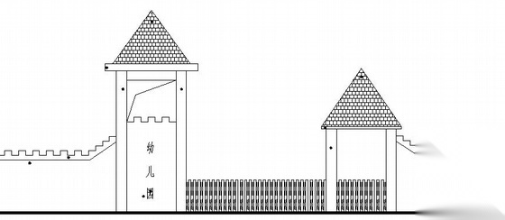 某幼儿园大门建筑方案图