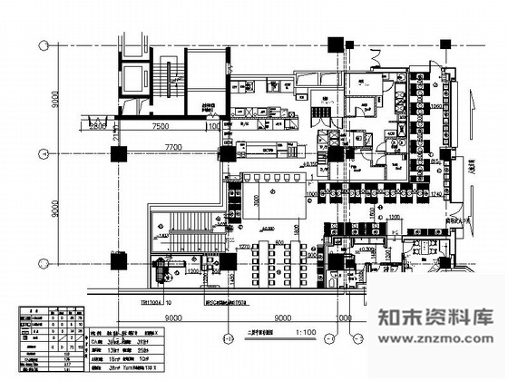 施工图山东某购物广场中心KFC装修施工图