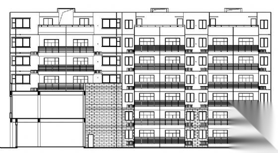 南昌某镇六层住宅楼建筑施工图