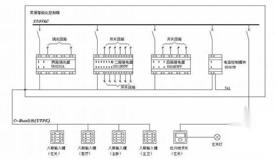 住宅智能照明控制原理图