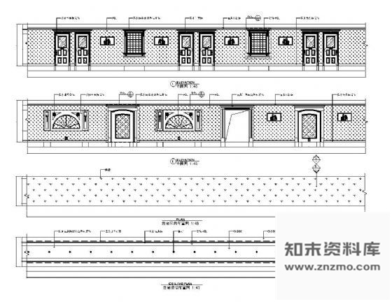 图块/节点洗浴中心走廊详图