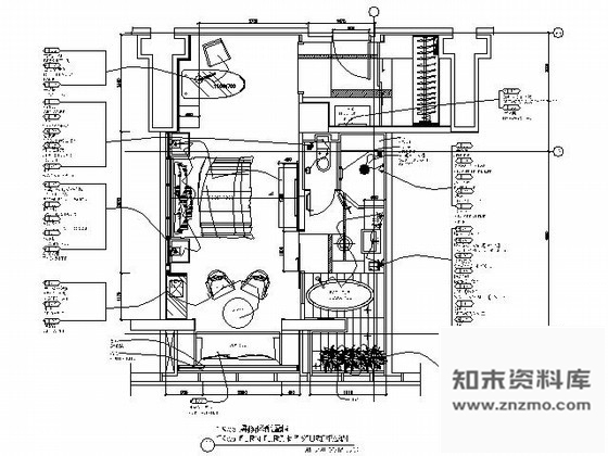 施工图成都高档商务酒店标准客房T5施工图