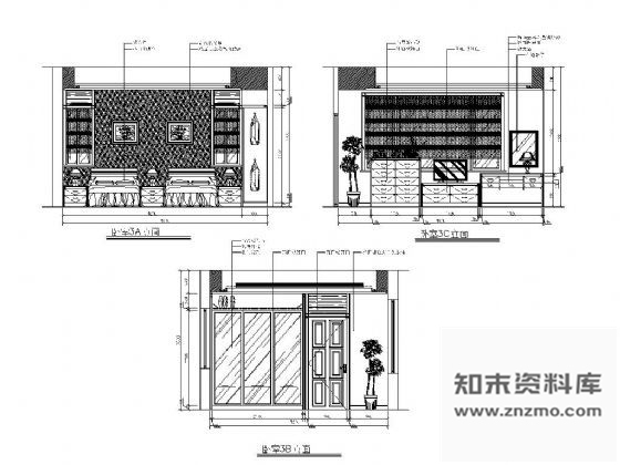 图块/节点别墅小卧室立面设计图