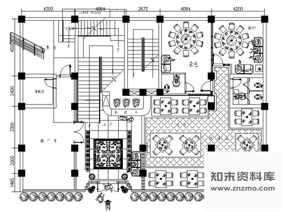 施工图四川豪华连锁肥牛餐厅室内设计CAD施工图