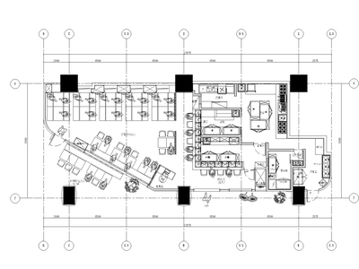 CHAO巢羽-上海舞伎居酒屋室内装修施工图+效果图SU模型