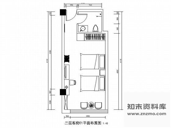 施工图山东精装现代风格员工宿舍装修施工图