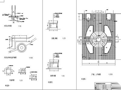 【湖北】某市人民广场景观全套施工图cad(40个文件)