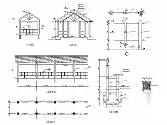 园林廊架施工图41例