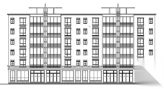 某六层商住楼建筑施工图