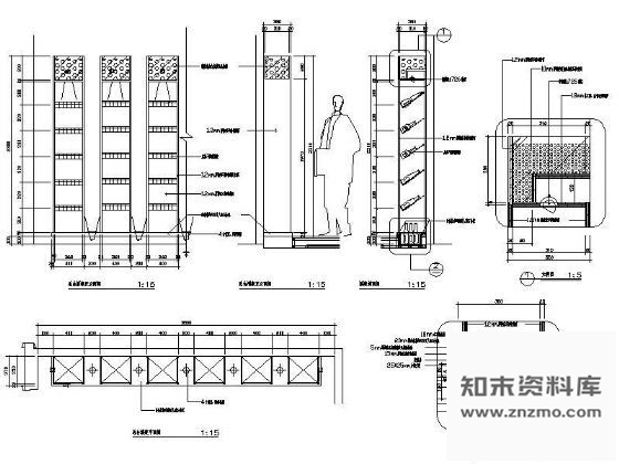 图块/节点总台酒架详图 家具节点