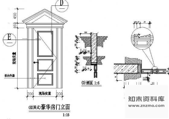 图块/节点法国式门样