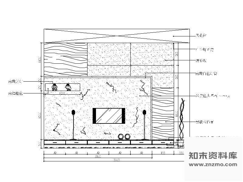 图块/节点现代客厅立面图