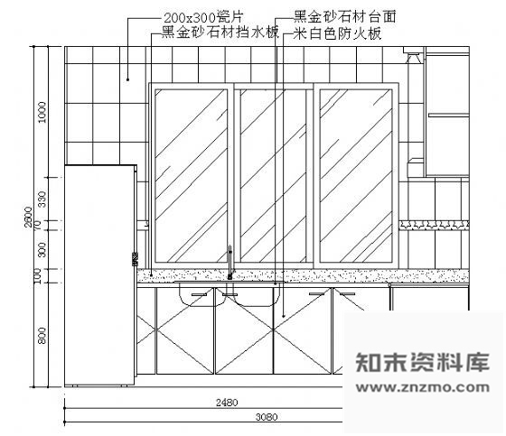 图块/节点厨房立面