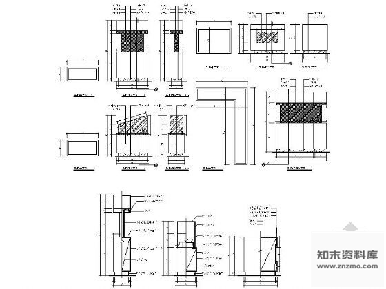 图块/节点售楼展示柜详图 柜类