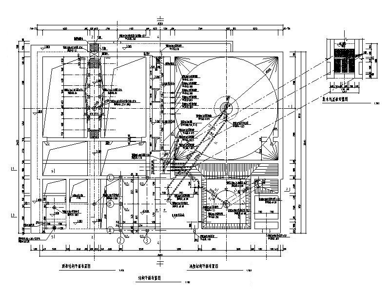 污水处理厂 总高效沉淀池结构 施工图
