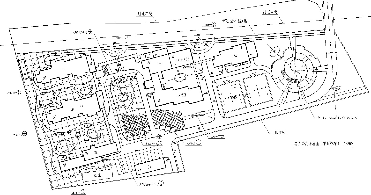 [福建]鸿辉名仕嘉苑居住区景观全套CAD施工图