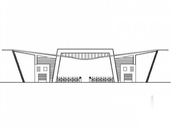 某企业现代型大门建筑施工图