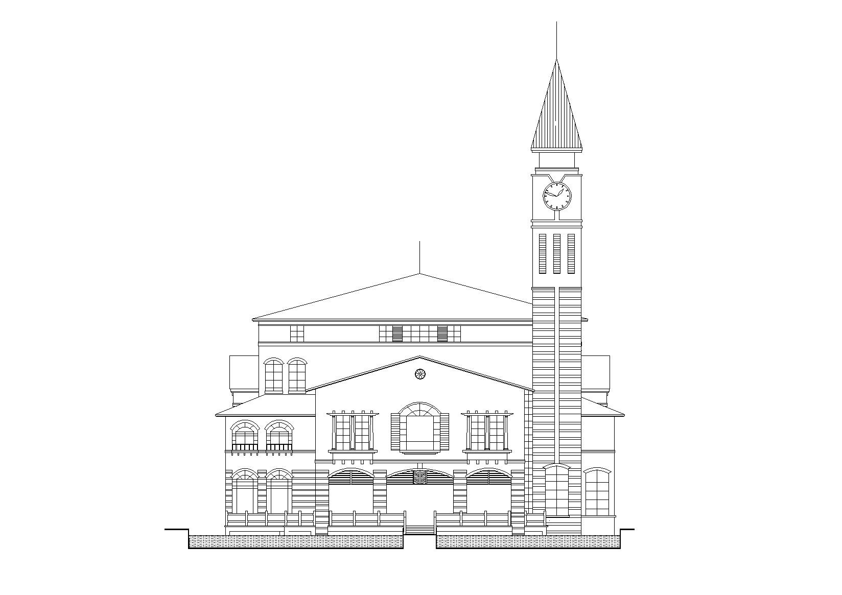 [广东]深湾花园三层社区中心建筑施工图