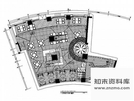 施工图现代大厦酒店西餐厅室内施工图含效果