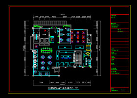 自助火锅店餐饮空间室内设计户型图cad图纸