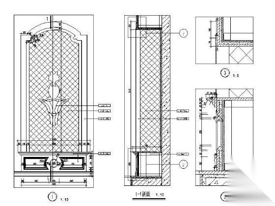 欧式造型墙详图Ⅰ