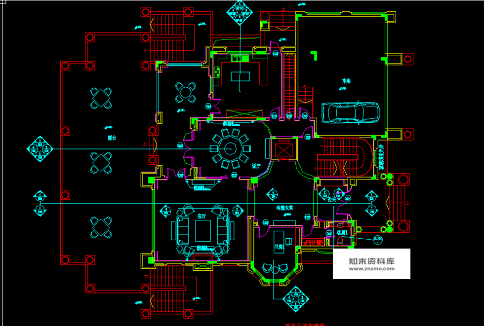 梁景华-深圳观澜高尔夫4层欧式奢华别墅样板间cad施工图含实景