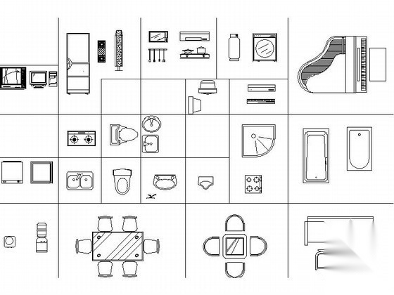 全套家装CAD图块下载 平面图块