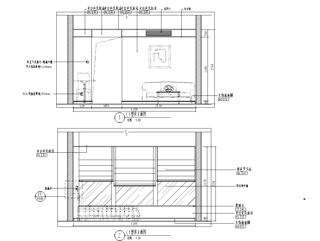 [上海]礼顿国际公寓BCFG型样板间施工图