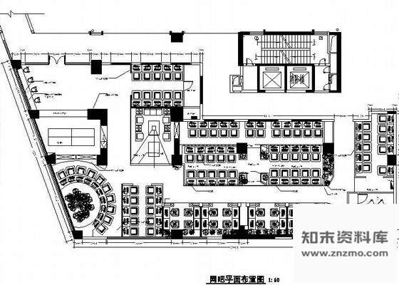 施工图合肥绿色环保主题网吧施工图