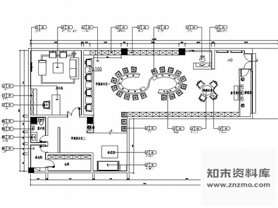 施工图广东某陶瓷展览馆室内装修施工图含实景