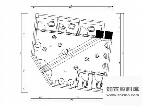 施工图厦门现代高档量贩式KTV公卫室内装修施工图