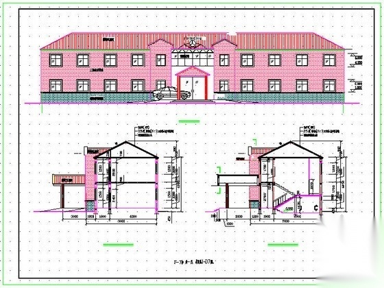 某两层砖混结构坡屋顶办公楼结构施工图