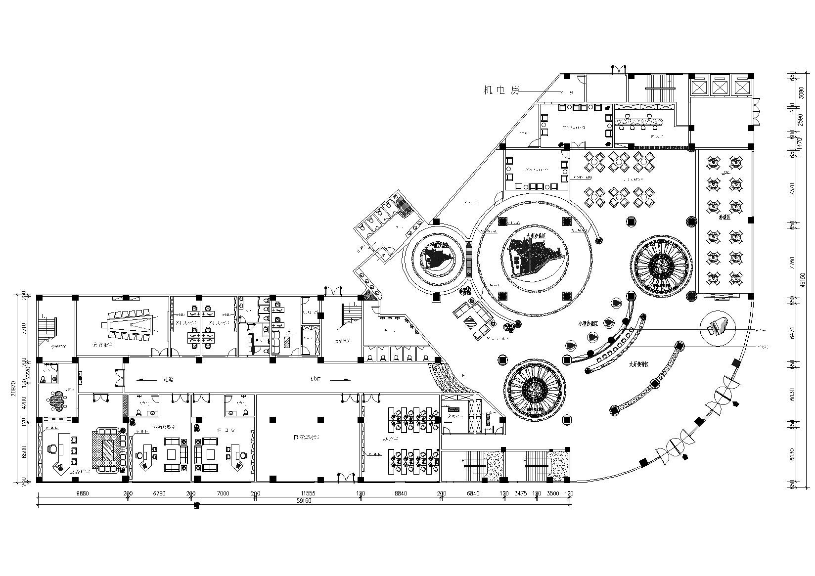 [福建]福建平潭西航集团售楼部A区设计图纸