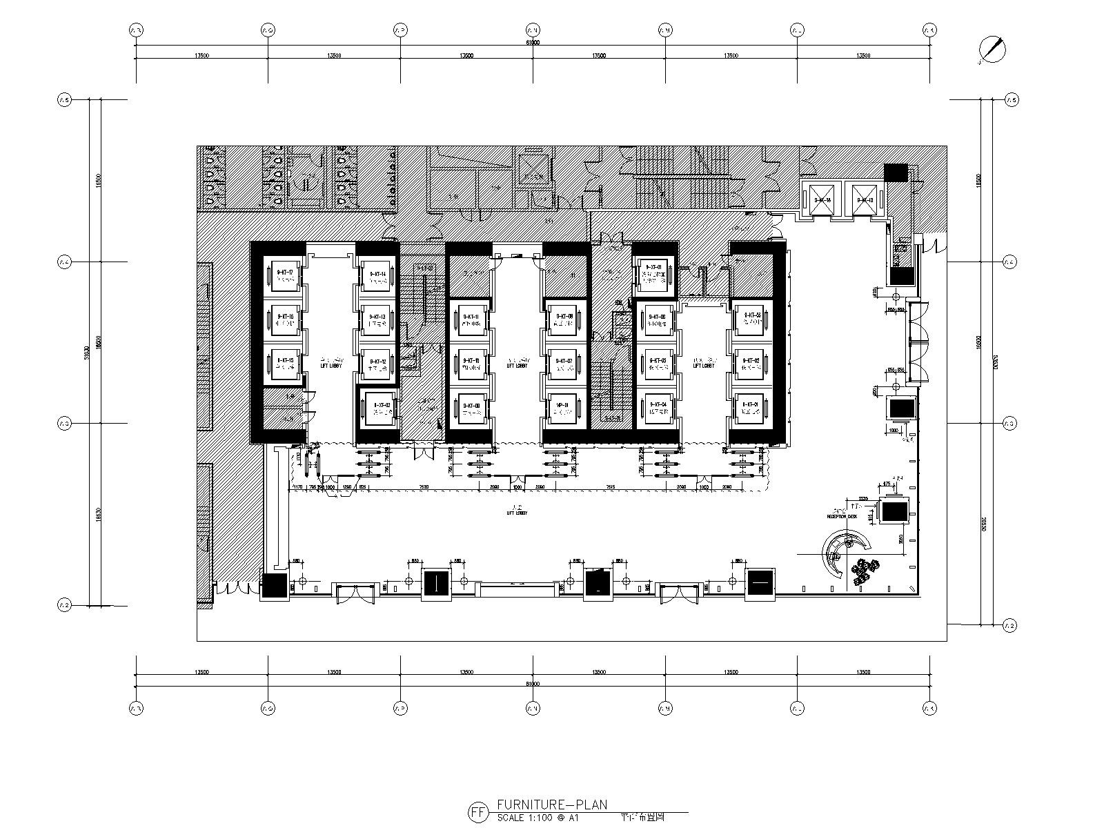 鸿荣源中心A塔办公大堂丨效果图+施工图