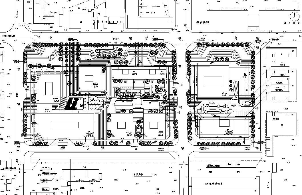 广东 立润现代风格富达商业广场建筑施工图设计 CAD