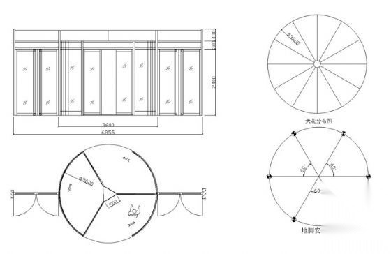 旋转门 施工图
