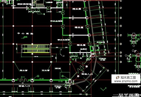 商厦建筑施工图 cad2007