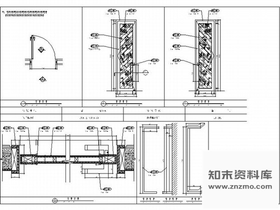 图块/节点某酒店客房装饰门详图 通用节点