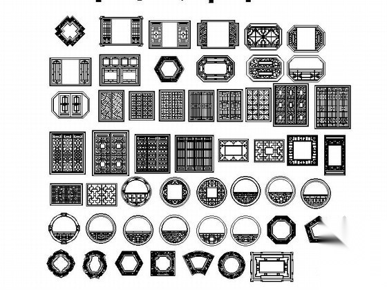 全套中式物件CAD图块下载