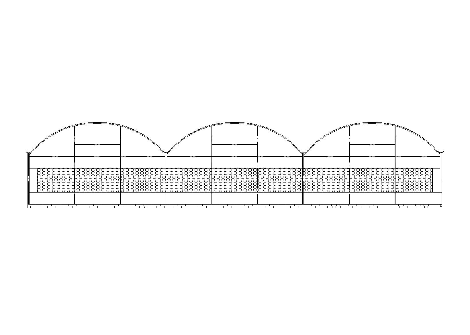 连栋大棚温室建筑方案图纸CAD