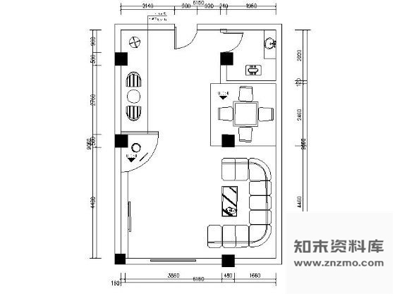 图块/节点54㎡商务包房详图